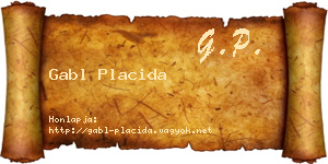 Gabl Placida névjegykártya